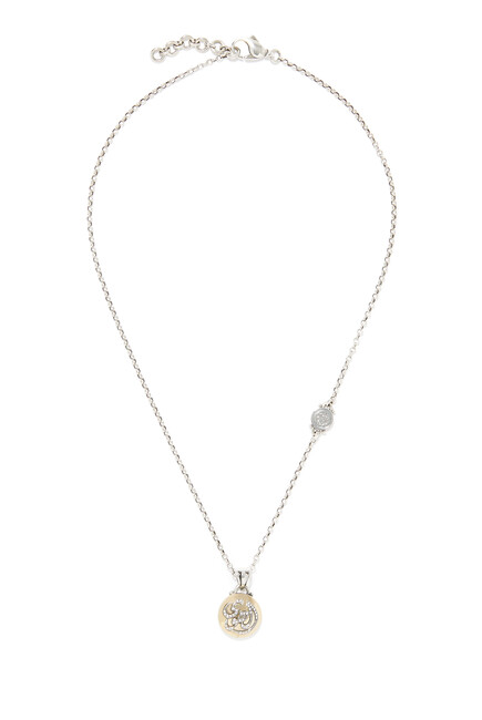 Dainty Calligraphy Necklace with Diamonds